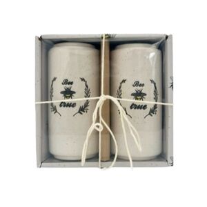 Farmhouse Speckled Salt & Pepper ( Bee True ) 2 Piece Gift Set NIB